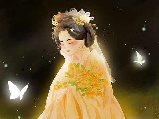 【人闲桂花落 衣袂染秋香】