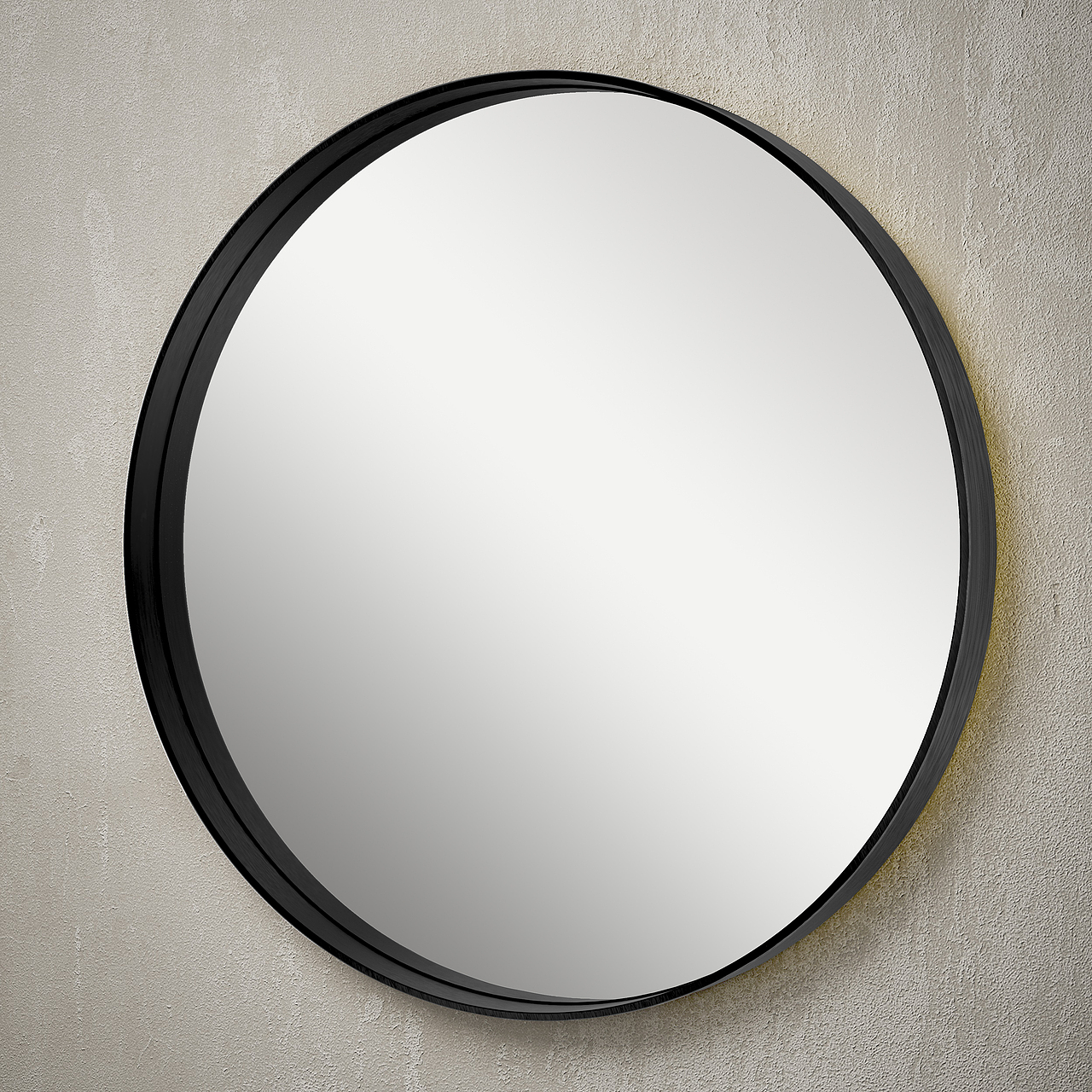 圆形复古金属镜_浴室场景产品渲染组图