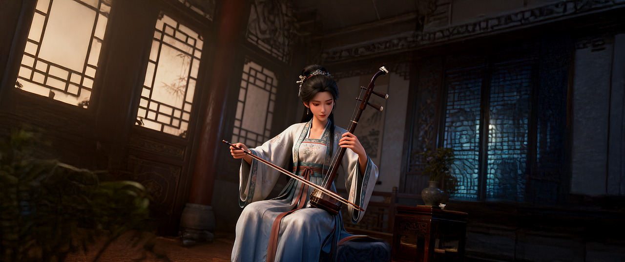 当古乐器遇上AI国风动画