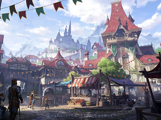 中世纪小镇中心广场——Ivyholt Central Square