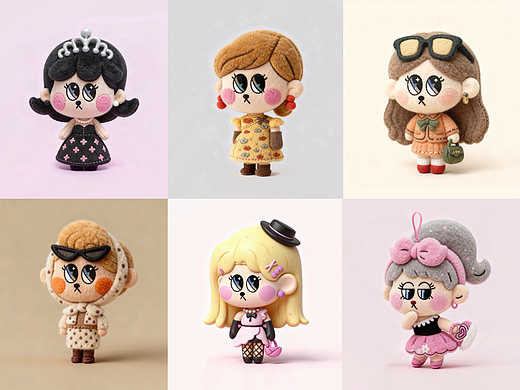 Dinnypink 潮玩IP角色设计/效果图/实物毛绒娃娃