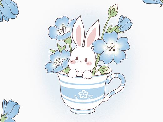 胡兰花兔手机壁纸