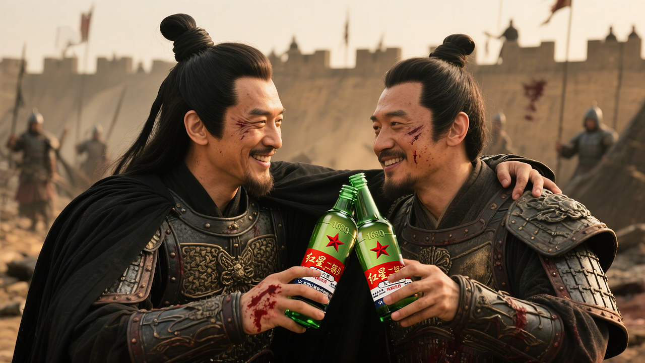 AI烽火·醉解兵戈:红星二锅头AIGC大片