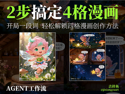 路子太野了🔥两步生成四格漫画！