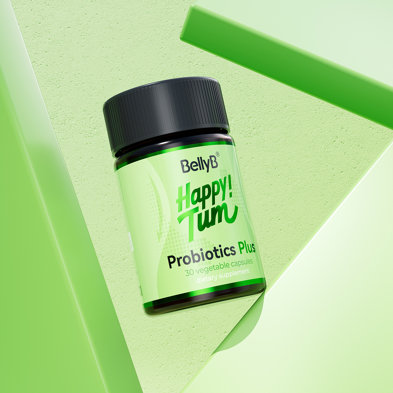BellyB®Happy!Tum益生菌胶囊单品设计▏包装▏字体