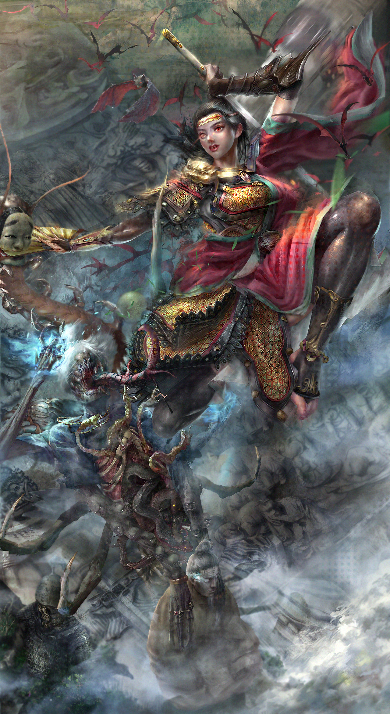 伏魔（图ZMzk4MzMxNDA0） - 艺术插画 - 站酷设计师森焱413原创素材 - 站酷ZCOOL