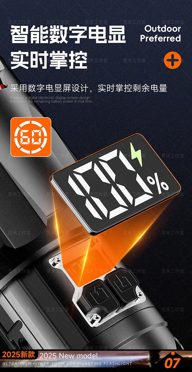 白激光变焦手电，产品建模，渲染，详情页、主图制作（图ZMzk4MzM0MDI4） - 电商 - 站酷设计师昱禾设计原创素材 - 站酷ZCOOL