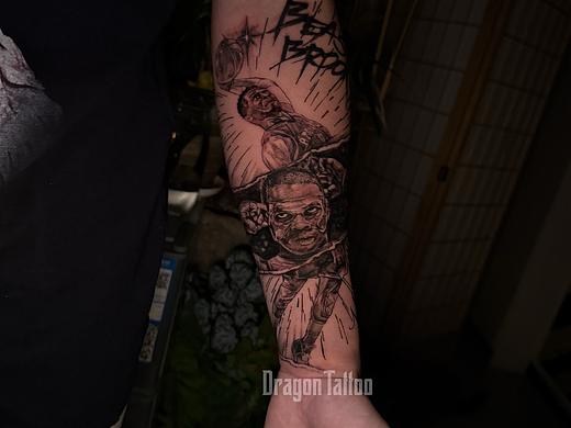 野兽布鲁克 威少文身 