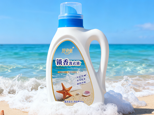 好资美锁香洗衣液包装设计