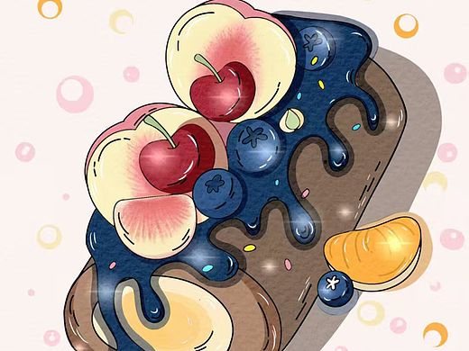 甜品装饰画设计（个人主页-ZNzI3MjIzNjQ=） - 像素画 - 站酷设计师拾万亿原创素材 - 站酷ZCOOL