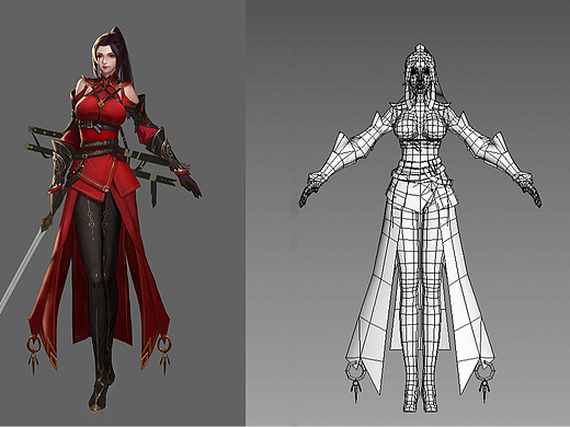 3dmax-零基础女剑士角色模型制作教程。3dmax建模基础