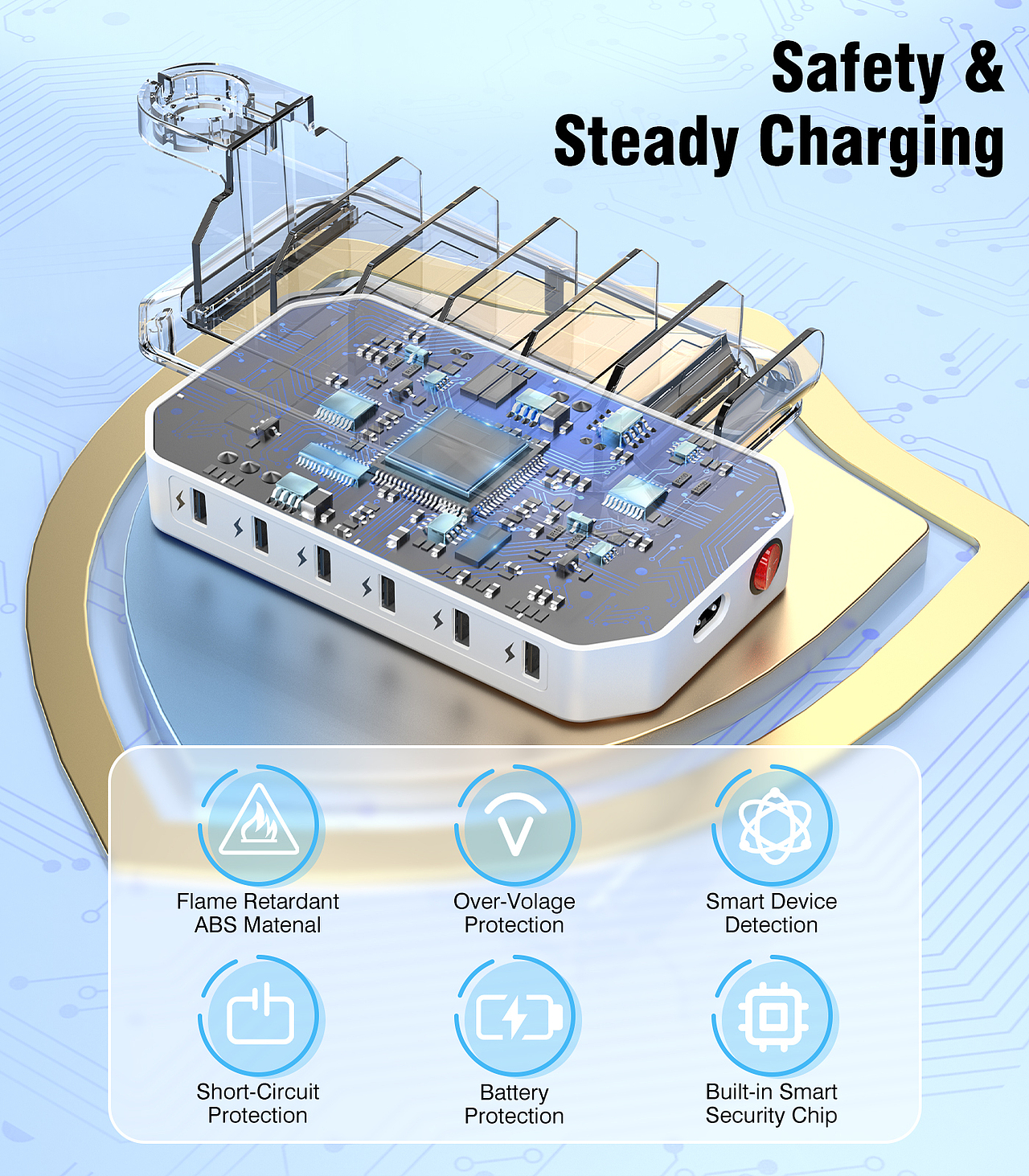 亚马逊产品多功能充电器 rs ps