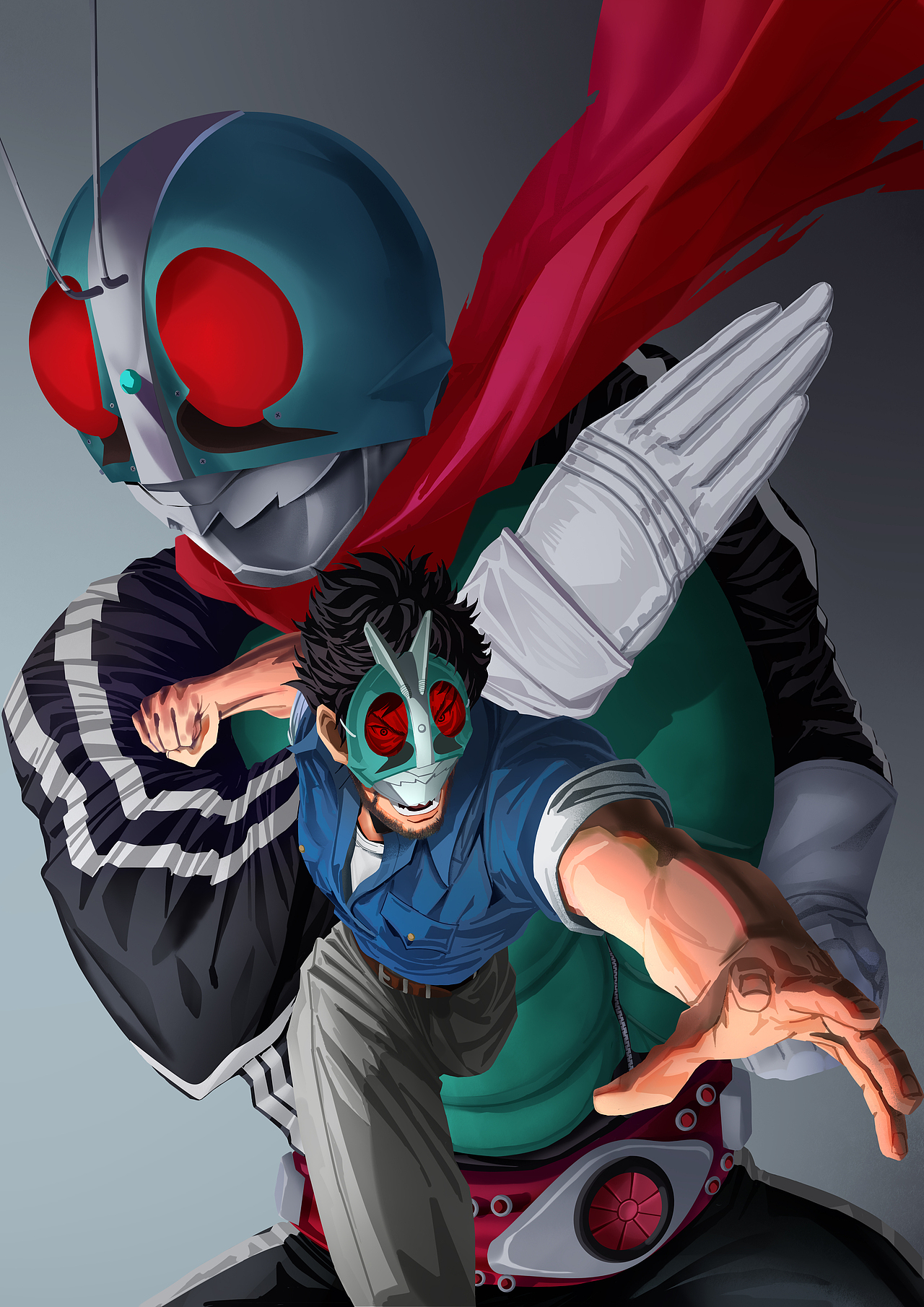 东岛丹三郎想成为假面骑士（图ZMzk4MzU5OTM2） - 商业插画 - 站酷设计师惡童製慥soulchan原创素材 - 站酷ZCOOL