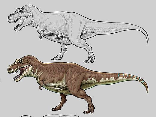 恐龙绘画霸王龙