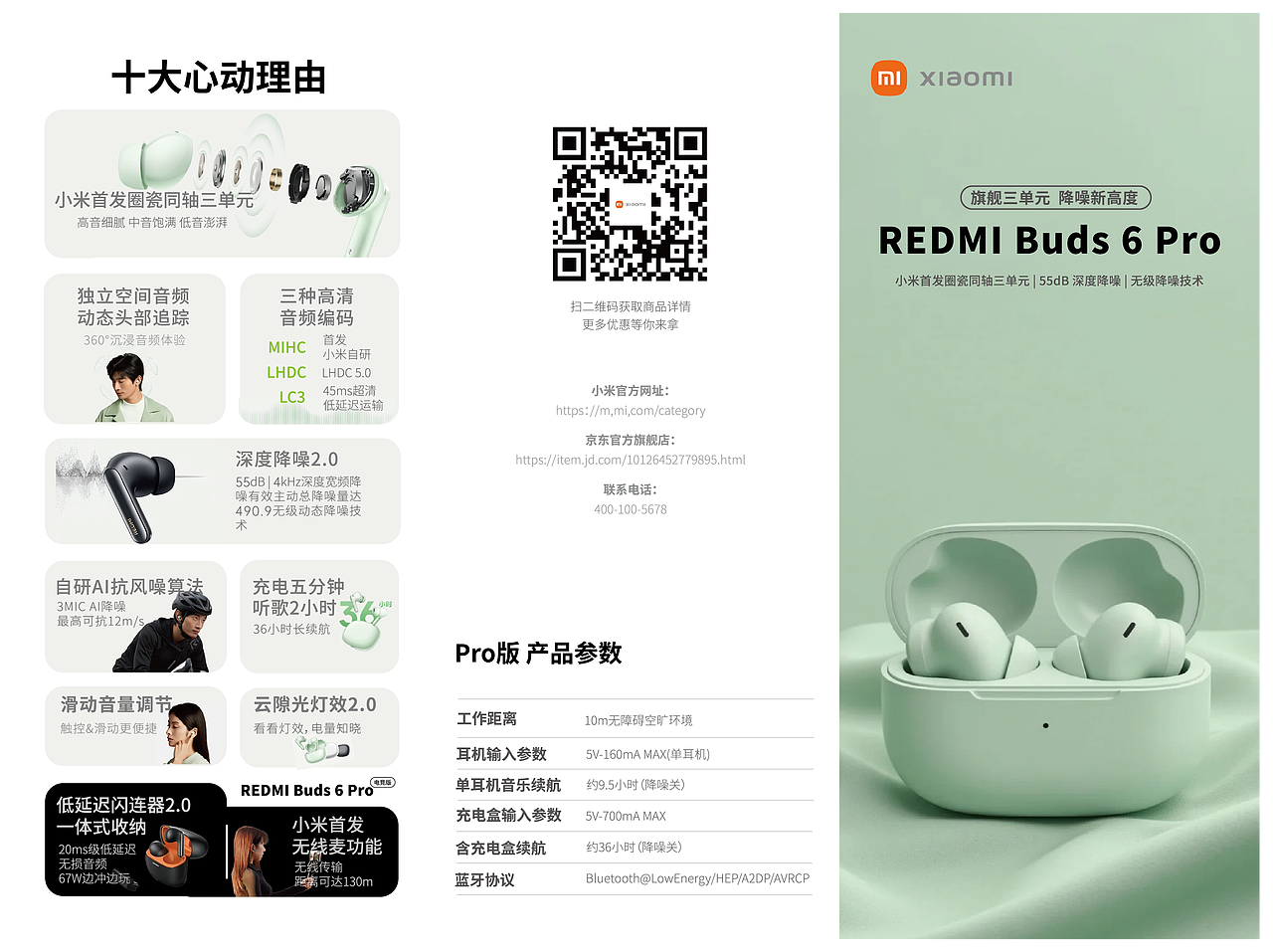 REDMI Buds 6 Pro 三折页