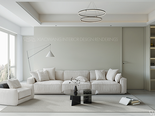 极简 现代客餐厅效果图