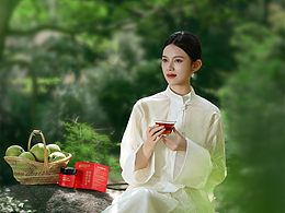 外景铁皮石斛枇杷秋梨膏模特