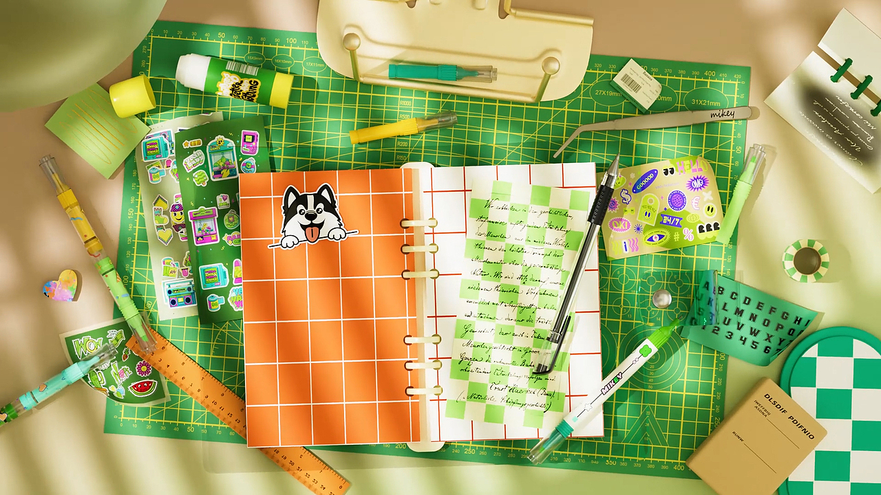 C4D动态学员麦奇—彩色笔动态（图ZMzk4MzkxNTk2） - 产品 - 站酷设计师C4D杨帆原创素材 - 站酷ZCOOL