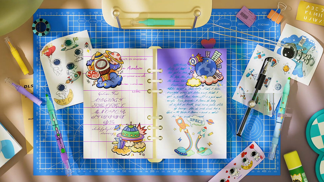 C4D动态学员麦奇—彩色笔动态（图ZMzk4MzkxNjA0） - 产品 - 站酷设计师C4D杨帆原创素材 - 站酷ZCOOL