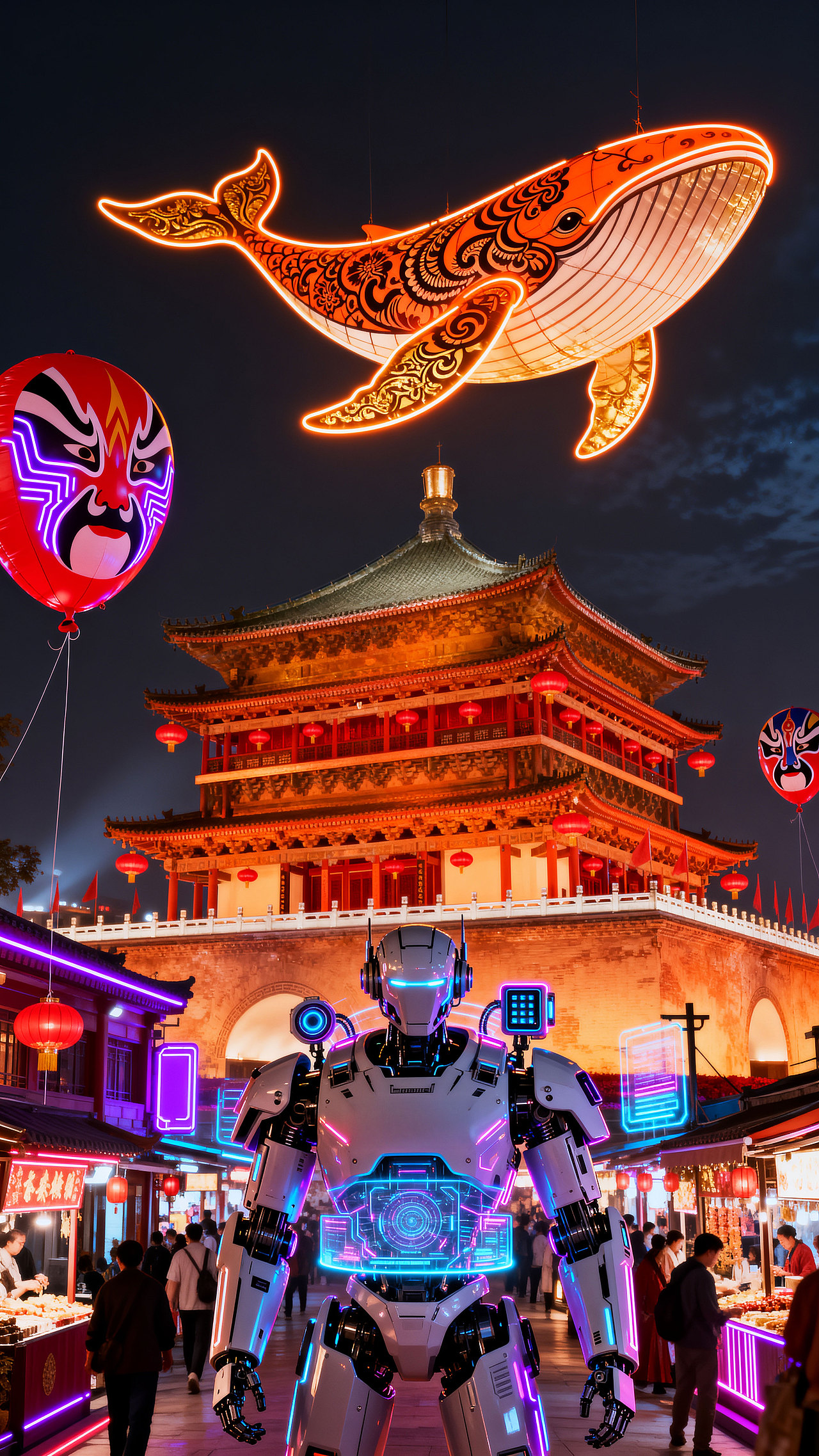 《巨 CITY:长安赛博焕新录》(图ZMzk4NDAxNjAw) - AI作品 - 站酷设计师木火映星原创素材 - 站酷ZCOOL