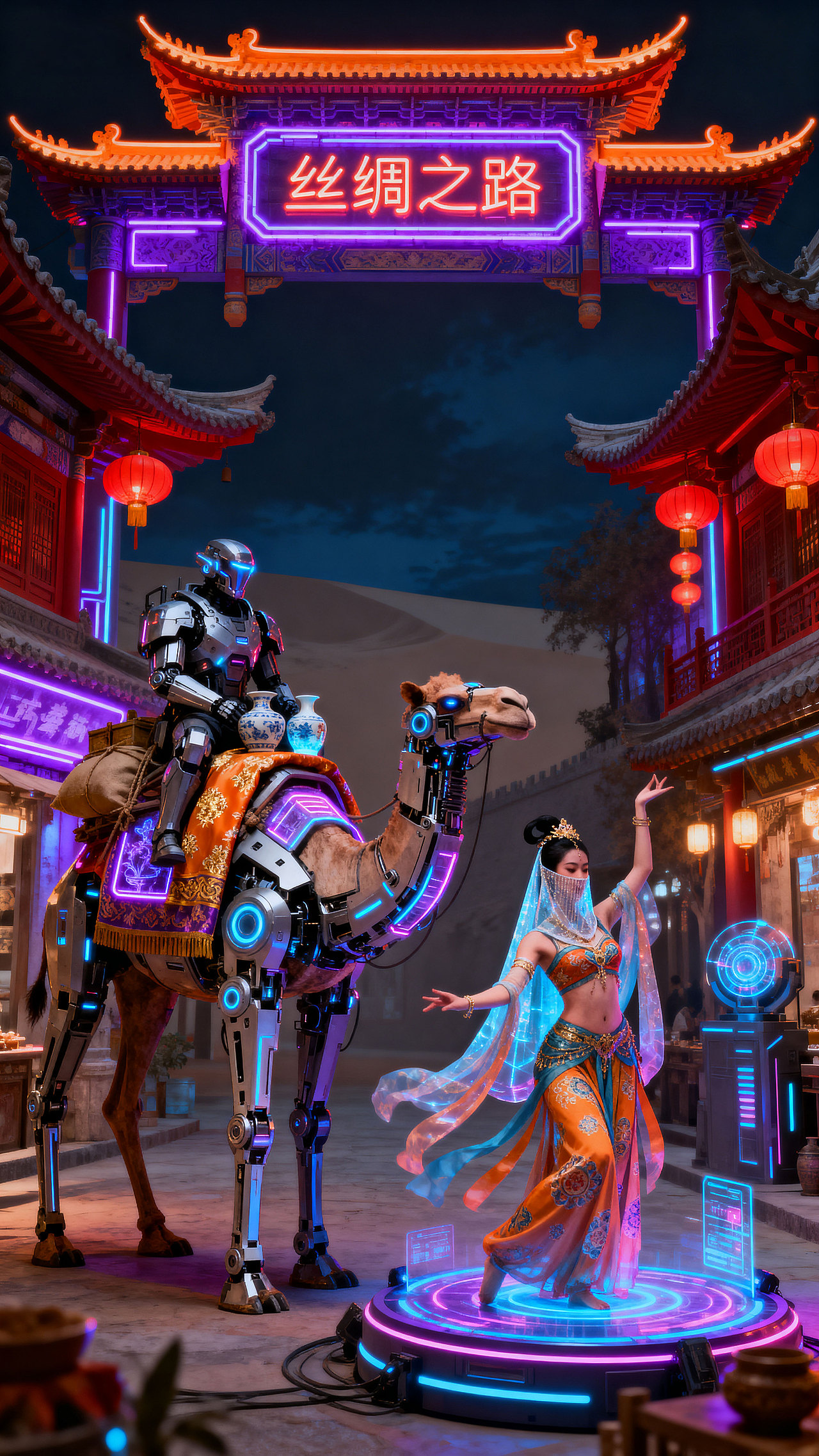 《巨 CITY:长安赛博焕新录》(图ZMzk4NDAxNjA4) - AI作品 - 站酷设计师木火映星原创素材 - 站酷ZCOOL