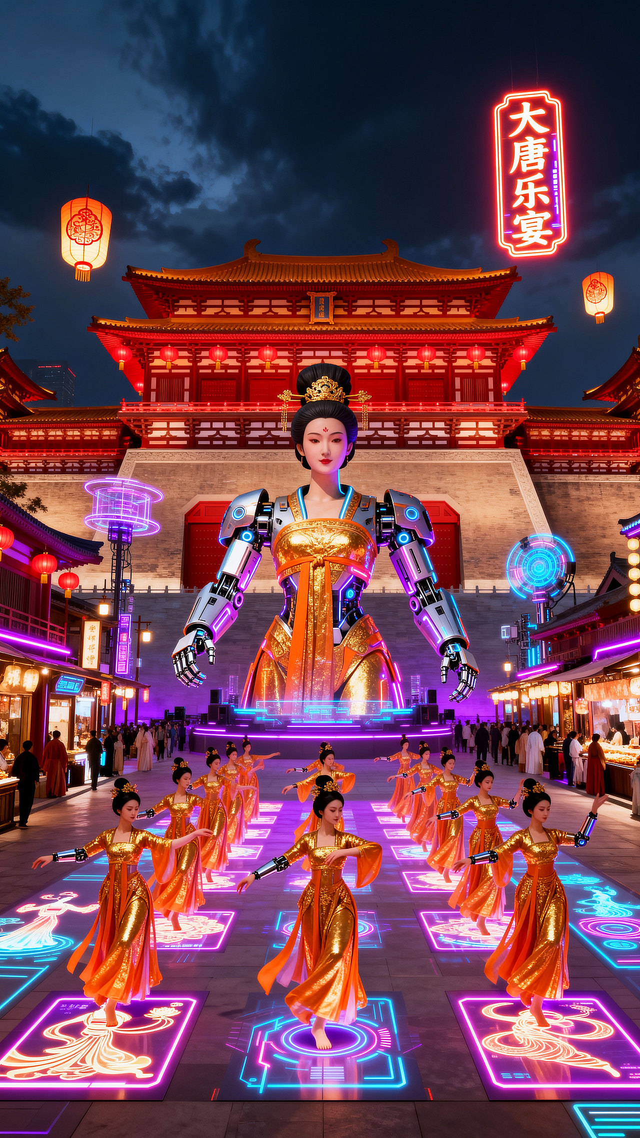 《巨 CITY:长安赛博焕新录》(图ZMzk4NDAxNjEy) - AI作品 - 站酷设计师木火映星原创素材 - 站酷ZCOOL