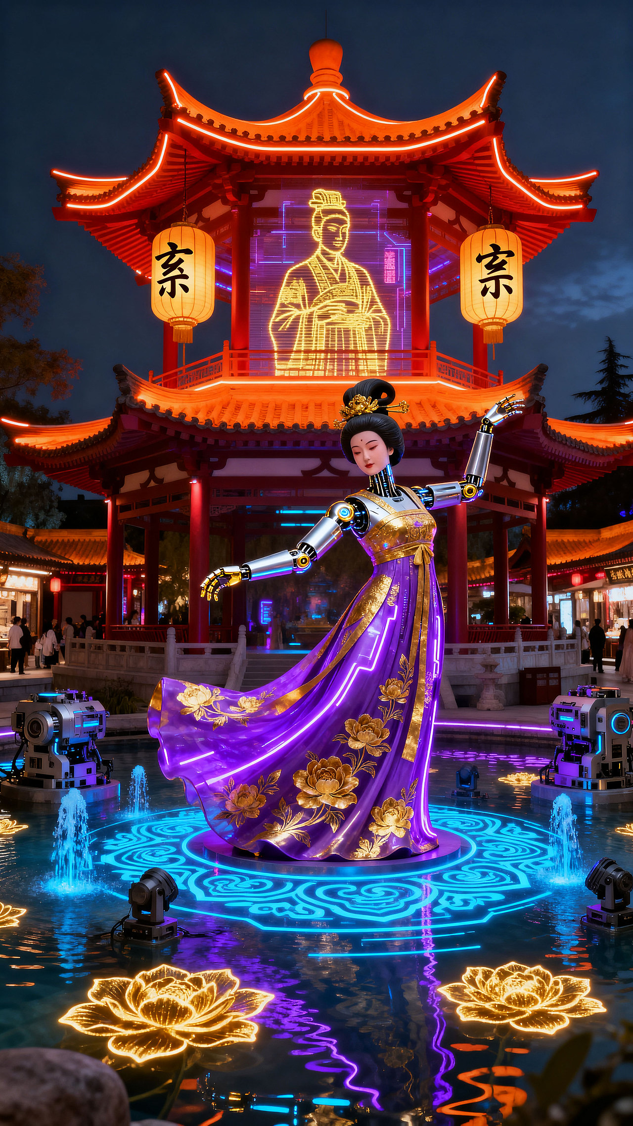 《巨 CITY:长安赛博焕新录》(图ZMzk4NDAxNjE2) - AI作品 - 站酷设计师木火映星原创素材 - 站酷ZCOOL