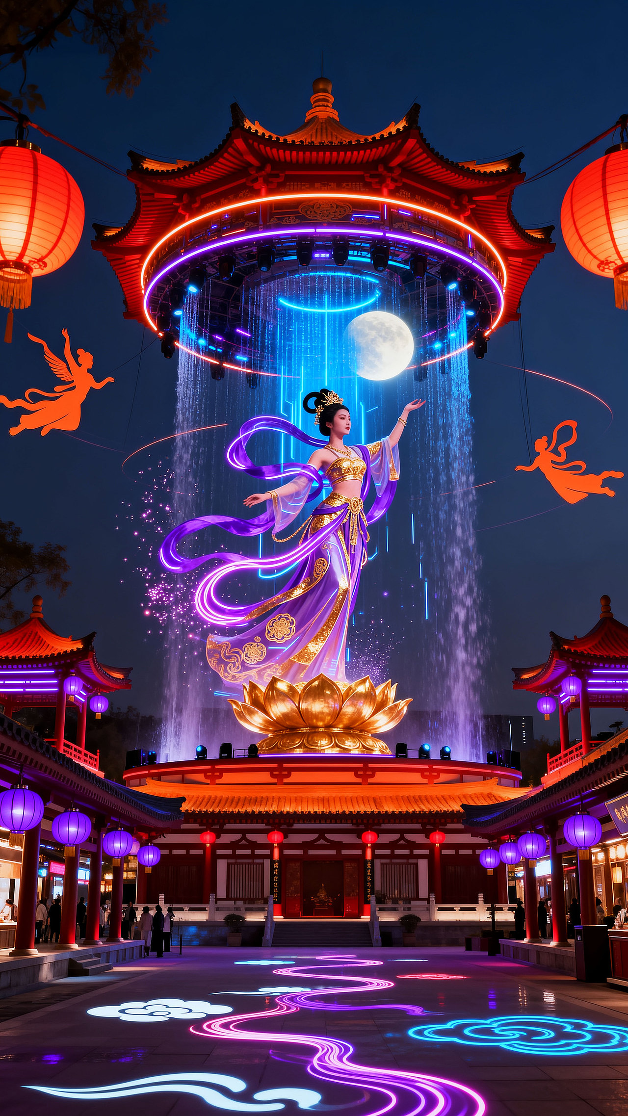 《巨 CITY:长安赛博焕新录》(图ZMzk4NDAxNjI0) - AI作品 - 站酷设计师木火映星原创素材 - 站酷ZCOOL