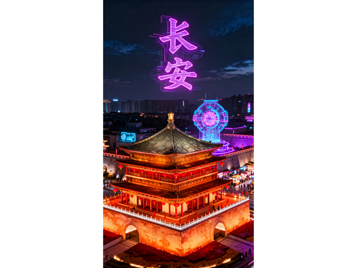 《巨 CITY：长安赛博焕新录》（个人主页-ZNzI3Mjg0MjA=） - AI作品 - 站酷设计师木火映星原创素材 - 站酷ZCOOL