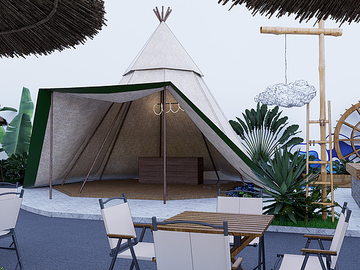 室外钓虾馆设计