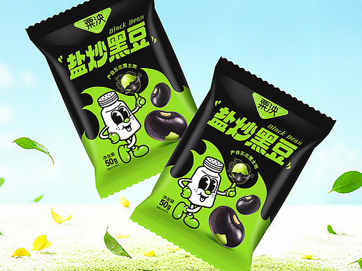黑豆包装设计/盐炒黑豆包装