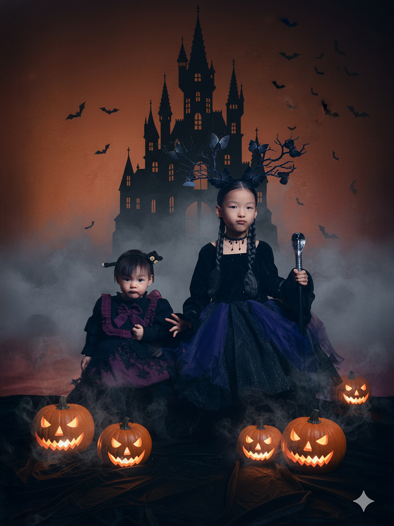 亲子人像 | 万圣节奇幻look（图ZMzk4NDA4NTI0） - AI作品 - 站酷设计师俊叔的光影盲盒原创素材 - 站酷ZCOOL