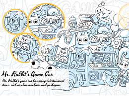 小汽车创意速写