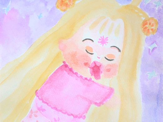 绘画疗愈“金发宝宝”