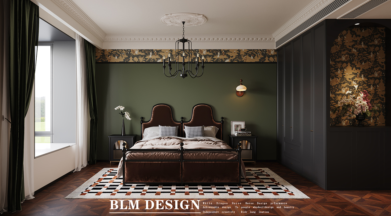 法式家装效果图案例（图ZMzk4NDIxNDUy） - 家装设计 - 站酷设计师Z073159855原创素材 - 站酷ZCOOL