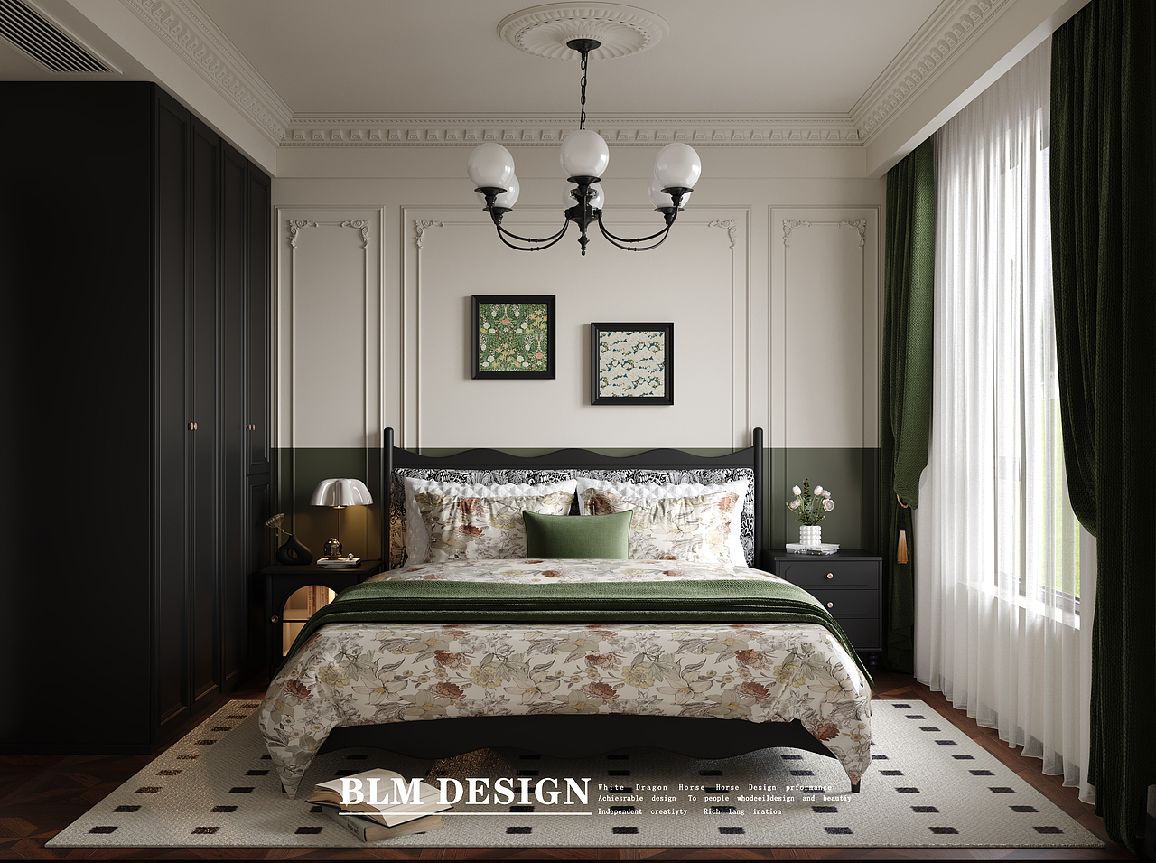 法式家装效果图案例（图ZMzk4NDIxNDMy） - 家装设计 - 站酷设计师Z073159855原创素材 - 站酷ZCOOL