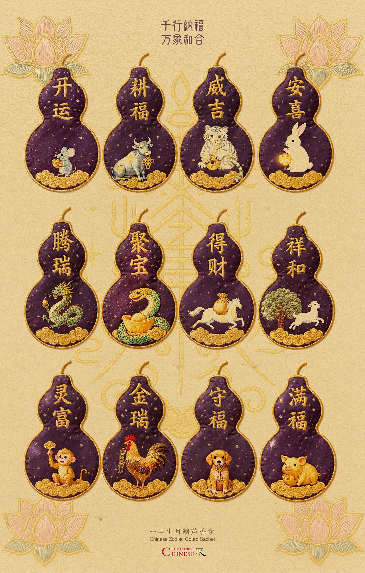 十二生肖-葫芦香囊