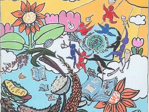 能量绘画“阳光下成长”