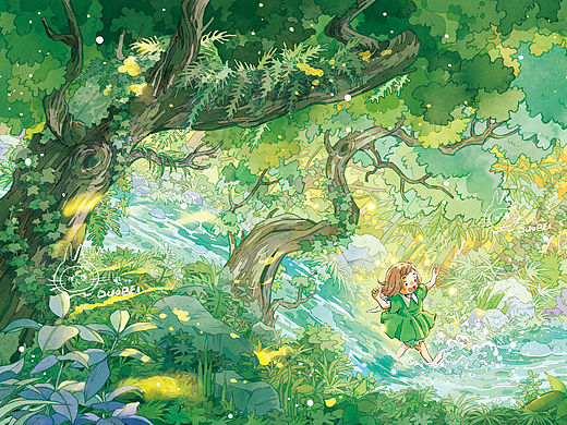 《绿闪闪的夏天》商稿