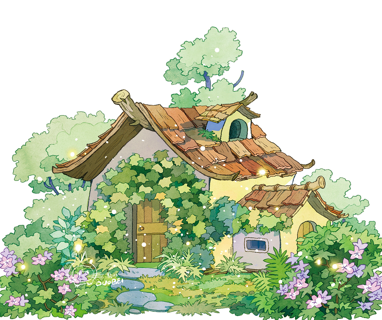 《绿闪闪的夏天》商稿（图ZMzk4NDI1NzAw） - 儿童插画 - 站酷设计师朵北原创素材 - 站酷ZCOOL