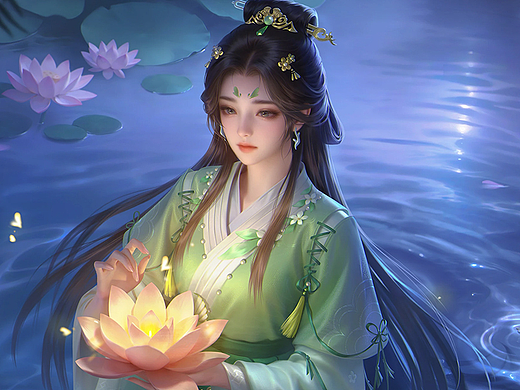 三国杀一将成名 荷灯曳月-张怀