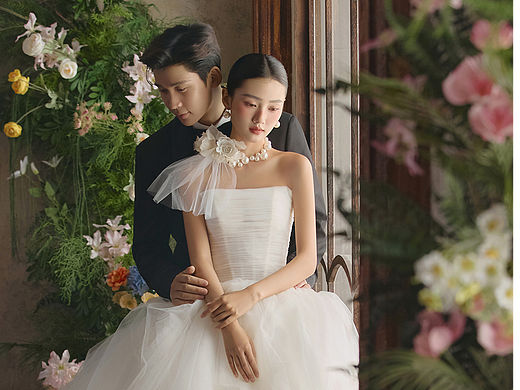 婚纱照修图对比