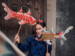 鲤鱼灯-会摆尾的竹骨鱼灯