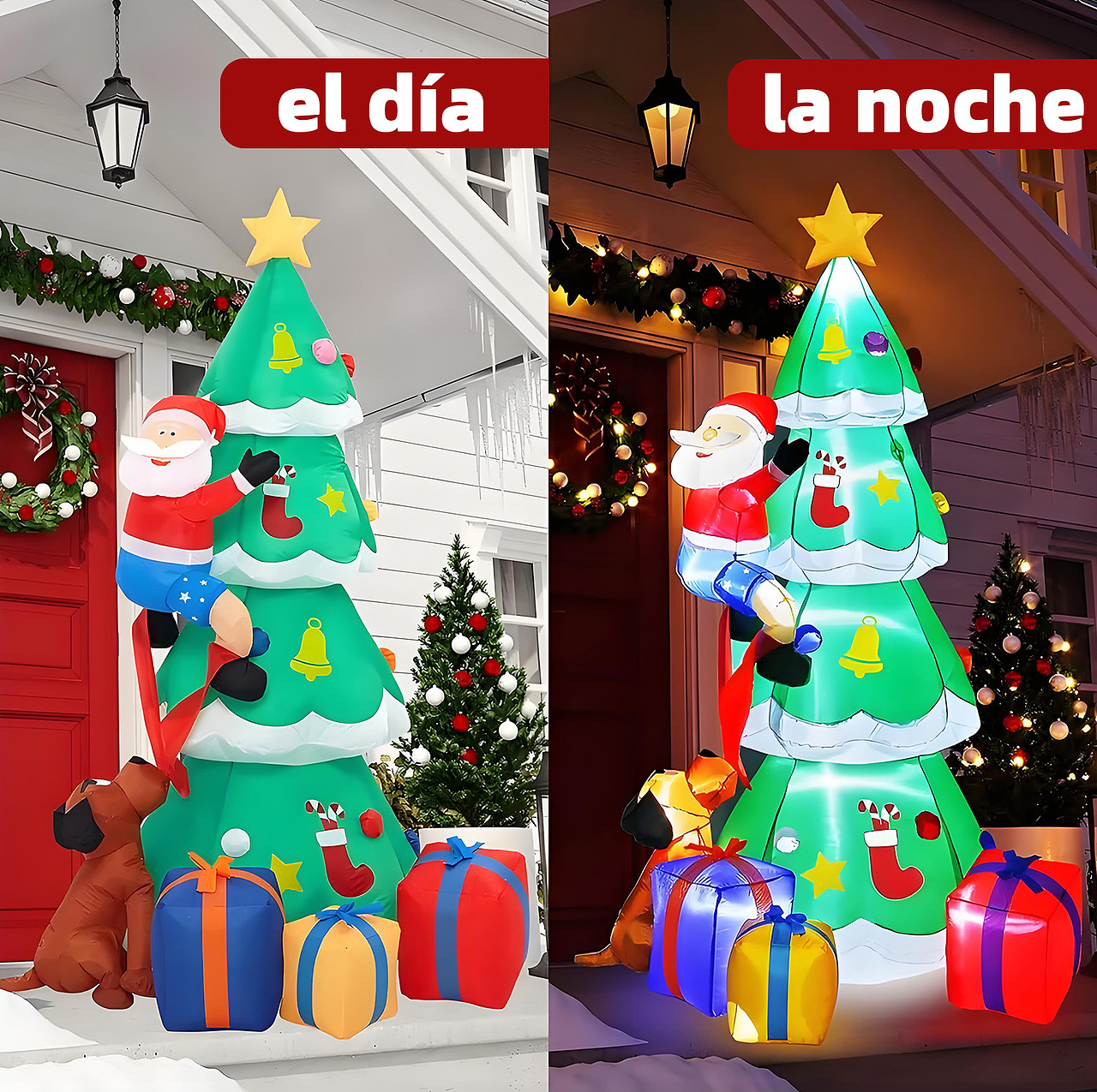 狗咬老人圣诞树亚马逊美客多 主图设计