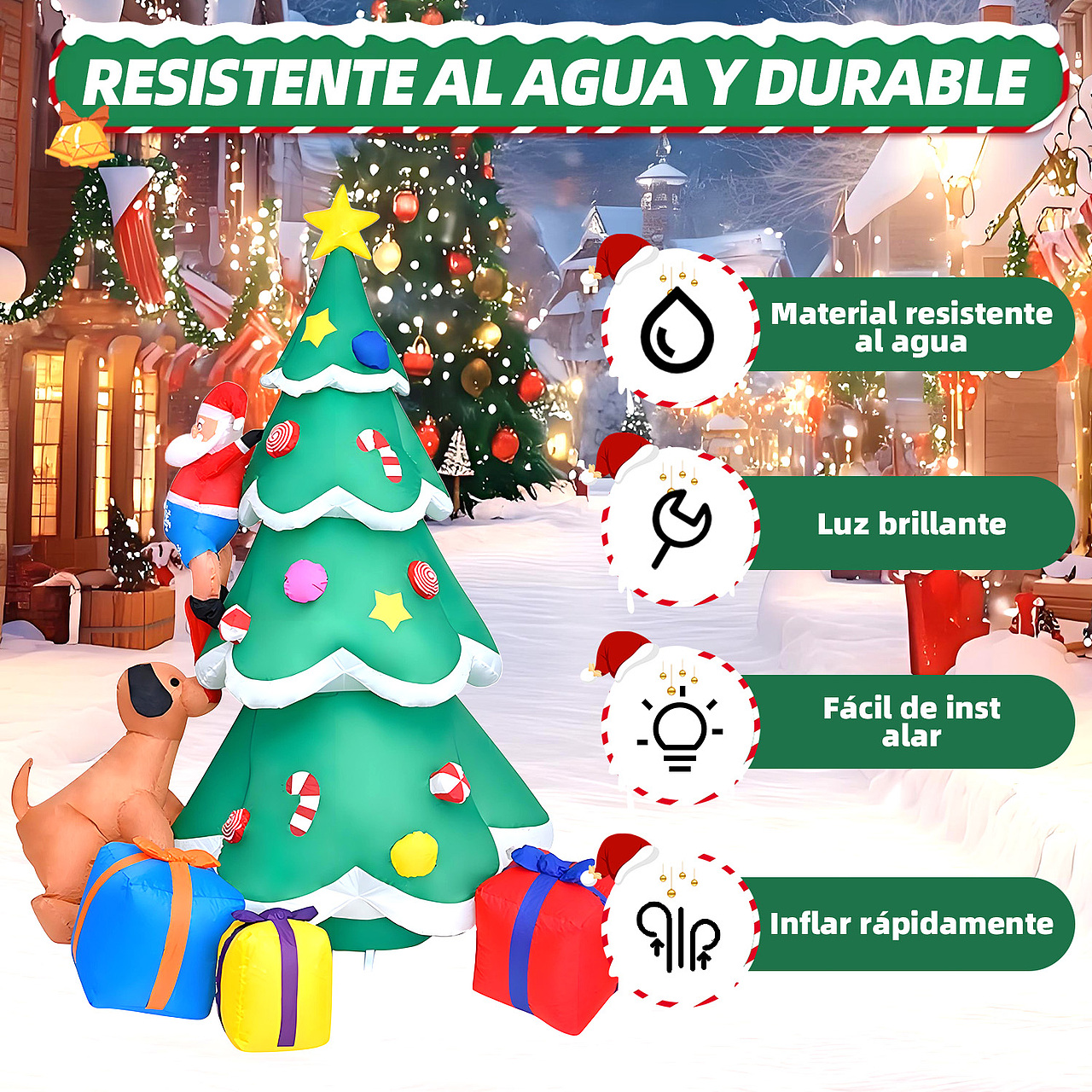 狗咬老人圣诞树亚马逊美客多 主图设计