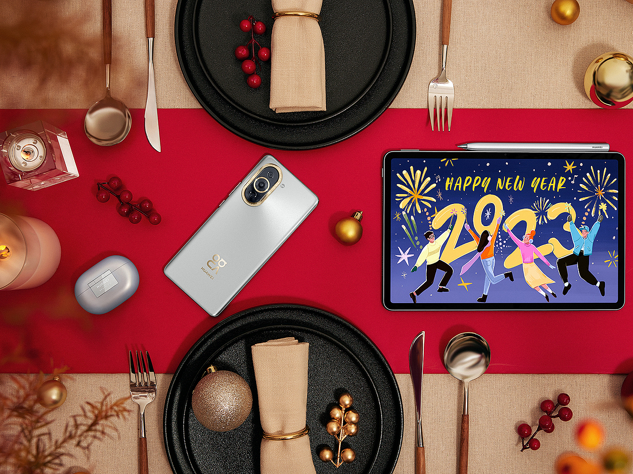 修图作品 | 给华为修的圣诞和元旦