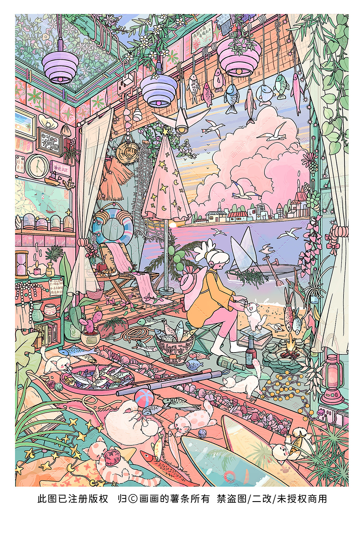 一个人的生活（图ZMzk4NDQzMTA0） - 商业插画 - 站酷设计师薯条ALing原创素材 - 站酷ZCOOL