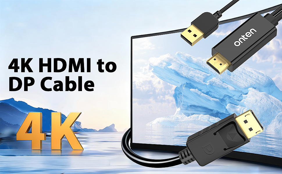 HDMI源转DP线(亚马逊主图+A+)