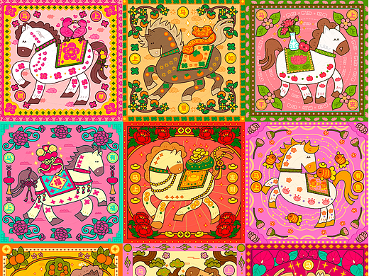 马年插画合集让好运马上发生