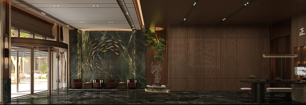 高端酒店大厅.时空交汇的艺术殿堂（图ZMzk4NDc2NzUy） - 商业空间设计 - 站酷设计师朔风xy设计原创素材 - 站酷ZCOOL